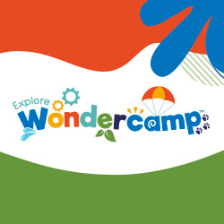 Explore el logotipo del campamento de verano Wondercamp